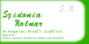 szidonia molnar business card